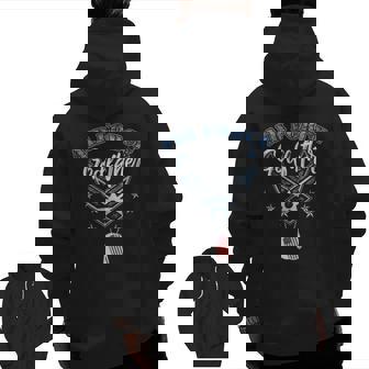 Proud Air Force Godfather Us Air Force Military Mens Zip Up Hoodie Back Print | Mazezy