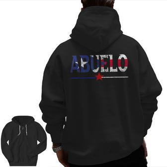 Puerto Rico Men Abuelo Grandpa Flag Fathers Day Zip Up Hoodie Back Print | Mazezy