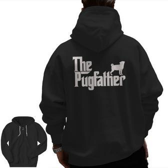 Pug Father Dog Dad Classic Zip Up Hoodie Back Print | Mazezy