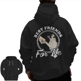 Pug Lover Pug Lover Zip Up Hoodie Back Print | Mazezy