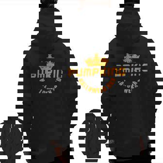 Pumpking Halloween Dad Zip Up Hoodie Back Print | Mazezy