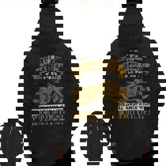 Real Grandpas Ride Motorcycles For Grandfather T Zip Up Hoodie Back Print | Mazezy