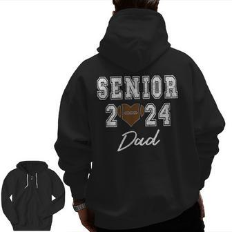 Retro Matching Family Football Class Of 2024 Dad Zip Up Hoodie Back Print | Mazezy