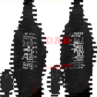 Scuba Diving Dad Father's Day Diver Scuba Diving Zip Up Hoodie Back Print | Mazezy