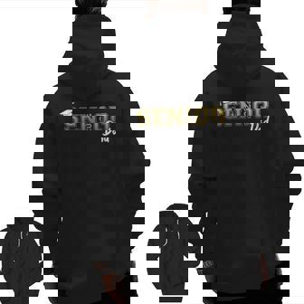 Senior Dad Class Of 2022 Graduate Proud Father Graduation Zip Up Hoodie Back Print | Mazezy