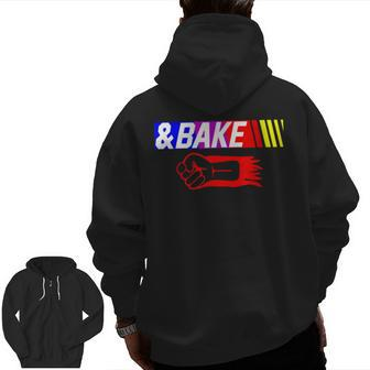 Shake And Bake Family Lover Dad Daughter Son Matching Bbkmctv Zip Up Hoodie Back Print | Mazezy