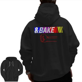 Shake And Bake Family Matching Lover Dad Daughter Son Zip Up Hoodie Back Print | Mazezy