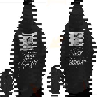 Sleeping Pug Pyjamas Official Napping Zip Up Hoodie Back Print | Mazezy