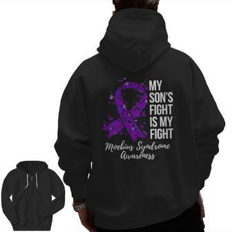 My Son's Fight Is My Fight Moebius Syndrome Awareness Zip Up Hoodie Back Print | Mazezy
