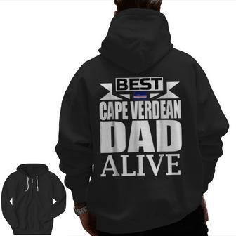 Storecastle Best Cape Verdean Dad Alive Father's Zip Up Hoodie Back Print | Mazezy UK