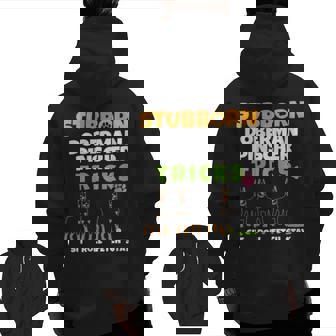 Stubborn Doberman Pinscher Tricks Dog Lover Dobermann Zip Up Hoodie Back Print | Mazezy