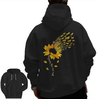 You Are My Sunshine Horse Sunflower Horses Lover Zip Up Hoodie Back Print | Mazezy