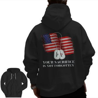 Thank You Veterans For Your Service Veteran Veteran´S Day Us Zip Up Hoodie Back Print | Mazezy
