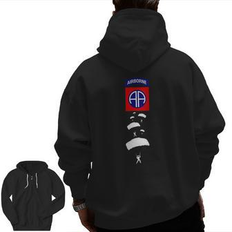 Us Army 82Nd Airborne Veteran Day Zip Up Hoodie Back Print | Mazezy