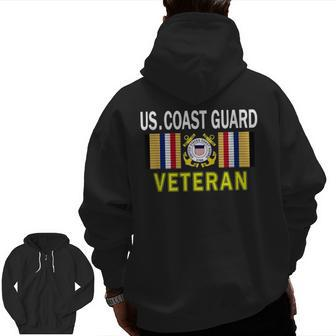 Us Coast Guard Veterans Day Us Coast Guard Veteran Veteran Zip Up Hoodie Back Print | Mazezy
