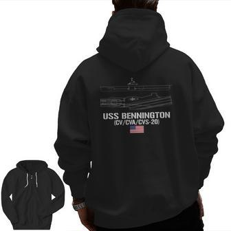 Uss Bennington Cvcvacvs-20 United States Navy Zip Up Hoodie Back Print | Mazezy CA