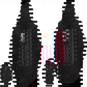 Uss Elrod Ffg55 Class Frigates Ship American Flag Veteran Zip Up Hoodie Back Print | Mazezy