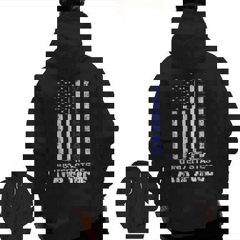 Veteran Of The United States Us Air Force Usaf Zip Up Hoodie Back Print | Mazezy