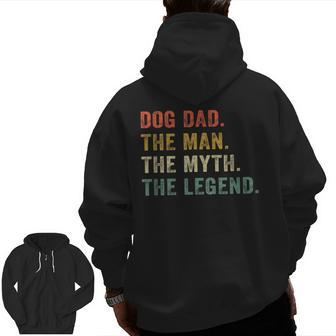 Vintage Dog Dad Daddy Father’S Day Zip Up Hoodie Back Print | Mazezy UK