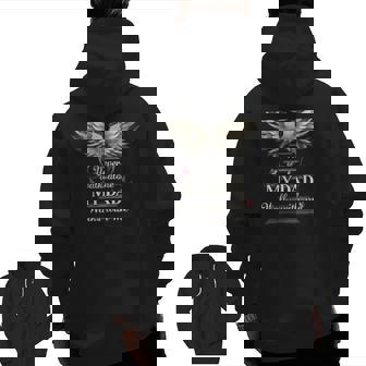 Never Walk Alone My Dad Walks With Me Angel Wings Memorable Dad Zip Up Hoodie Back Print | Mazezy