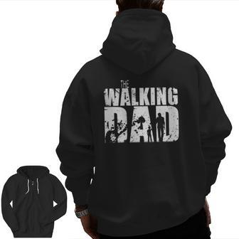 The Walking Dad Cool Tv Shower Fans Essential Zip Up Hoodie Back Print | Mazezy