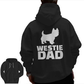 Westie Dad Dog Lover Zip Up Hoodie Back Print | Mazezy