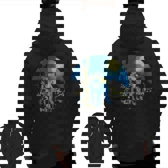 Wolf Artwork Wolf Wolf Lover Zip Up Hoodie Back Print | Mazezy