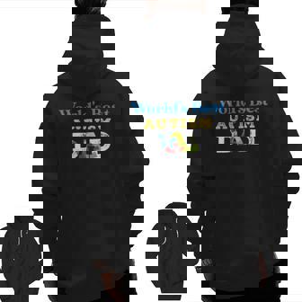 World's Best Autism Dad Cool Dad Autism Zip Up Hoodie Back Print | Mazezy