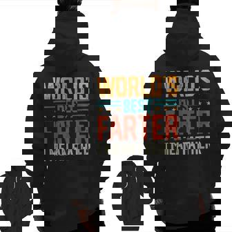 Worlds Best Farter I Mean Father Best Dad Ever Cool Dad Mens Zip Up Hoodie Back Print | Mazezy
