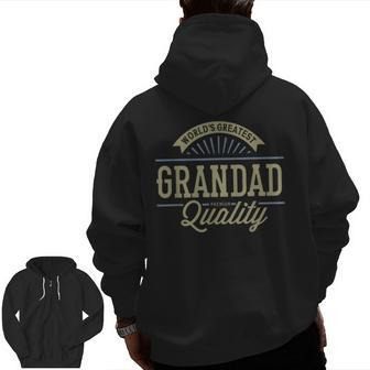 World's Greatest Grandad Father's Day Grandpa Men Grandpa Zip Up Hoodie Back Print | Mazezy