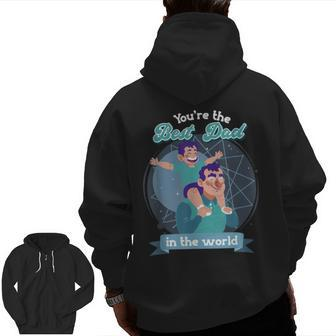 You're The Best Dad In The World Father's Day Zip Up Hoodie Back Print | Mazezy UK