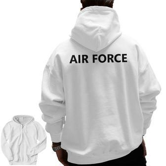 Air Force Pt Workout Uniform Military Physical Training Gym Zip Up Hoodie Back Print | Mazezy