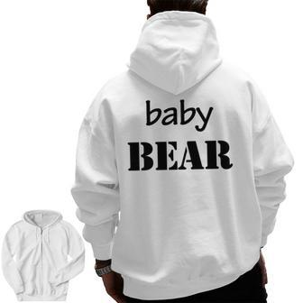 Baby Papa Bear Duo Father Son T Zip Up Hoodie Back Print | Mazezy