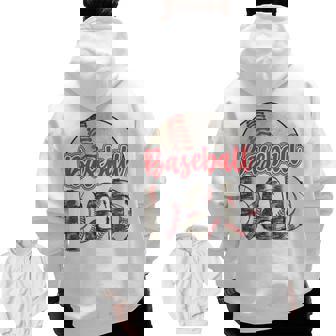 Baseball Dad V2 Zip Up Hoodie Back Print | Mazezy
