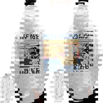 Best Aussie Dad Ever Vintage Aussie Dog Zip Up Hoodie Back Print | Mazezy