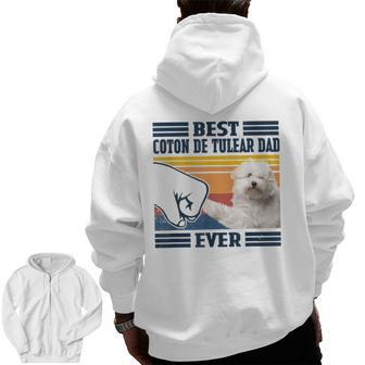 Best Coton De Tulear Dad Ever Vintage Father Day Zip Up Hoodie Back Print | Mazezy