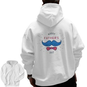 The Best Father In The World Happy Father's Day Zip Up Hoodie Back Print | Mazezy