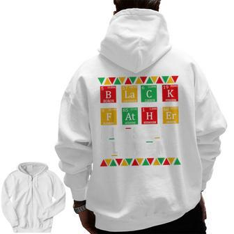 Black Father The Essential Element Father's Day Dad 2023 Zip Up Hoodie Back Print | Mazezy