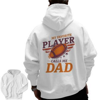 Cheer Dad And Husband Football Favorite Child Zip Up Hoodie Back Print | Mazezy