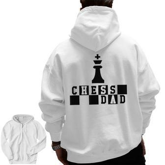 Chess Dad Cheesy Corn Dad Joke Checkmate Zip Up Hoodie Back Print | Mazezy