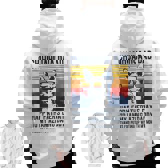 Chihuahua Dad Happy Fathers Day To My Amazing Daddy Dog Zip Up Hoodie Back Print | Mazezy