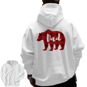 Dad Bear Clothing Mens Father Parents Family Matching Zip Up Hoodie Back Print | Mazezy