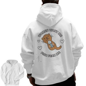 My Dad Likes Fishing Zip Up Hoodie Back Print | Mazezy