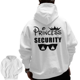 Dad Princess Security Halloween Costume Zip Up Hoodie Back Print | Mazezy