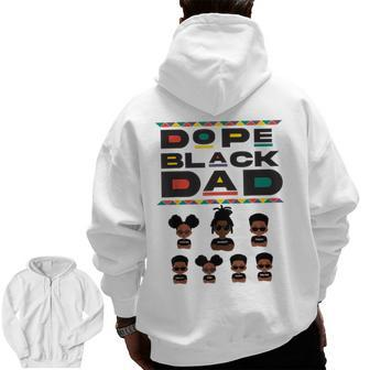 Dope Black Dad For Dad Zip Up Hoodie Back Print | Mazezy AU