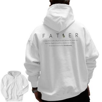Fashion New Father Best For Dad Zip Up Hoodie Back Print | Mazezy CA