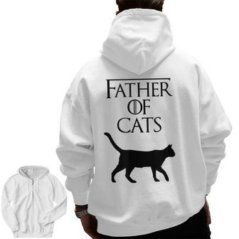 Father Of Cats Fur Dad Cat Lover S500191 Zip Up Hoodie Back Print | Mazezy