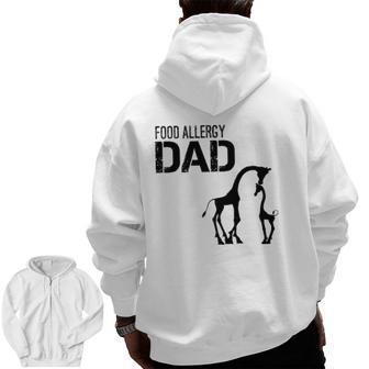 Food Allergy Dad Father's Day Zip Up Hoodie Back Print | Mazezy