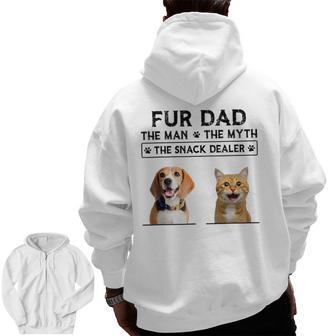 Fur Dad The Man The Myth The Snack Dealer Zip Up Hoodie Back Print | Mazezy UK