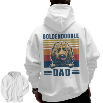 Goldendoodle Dad Father Retro Goldendoodle Dog Dad Zip Up Hoodie Back Print | Mazezy